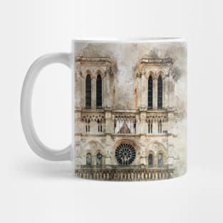 MUG 2 SIDES PRINT - Notre-Dame de Paris Watercolor 04 Mug